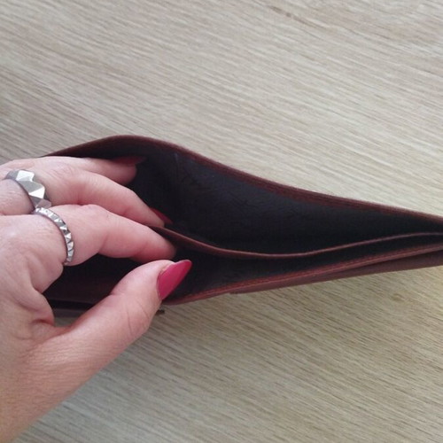 Men's leather wallet new, brown