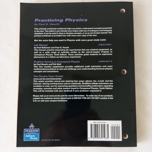 Practicing Physics Workbook used, tenth edition by Paul G. Hewitt