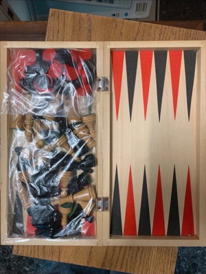 Wooden backgammon new