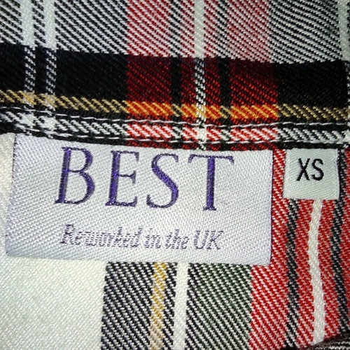 Tartan plaid skirt with zipper like new, size XS, BEST Reworked