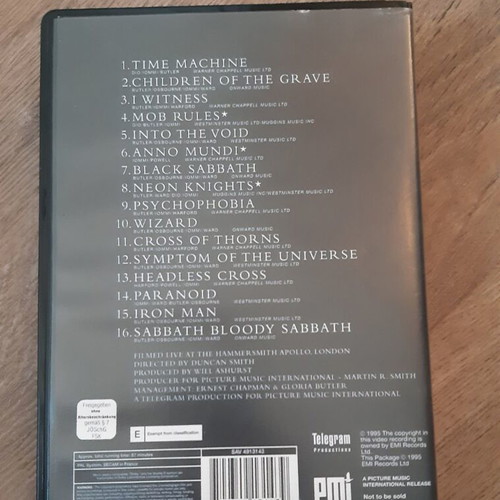 Black Sabbath Cross Purposes Live box set like new with VHS and CD