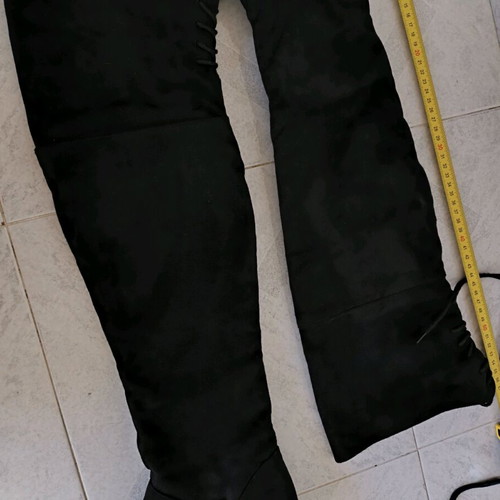 Black Suede Over The Knee Boots Size 38 like new