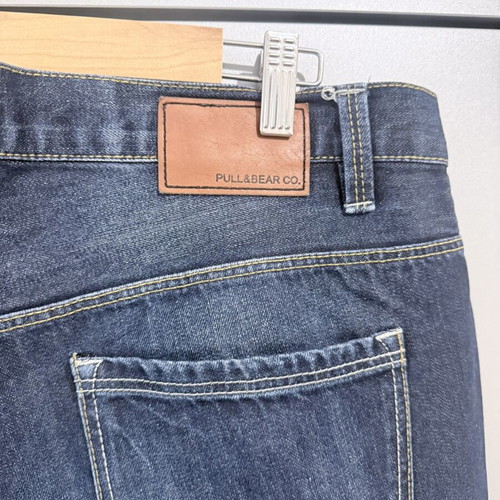Ανδρικό τζιν παντελόνι Pull & Bear σαν καινούργιο, μέγεθος L, μπλε
