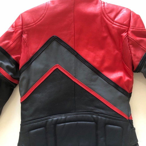 Raberg leather motorcycle jacket used, women's, tricolor, size 40/S