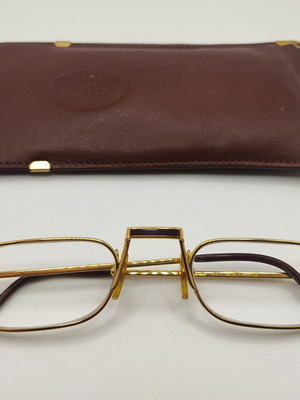 Cartier Vintage Demi Lune Gold Lacquer 22kt Glasses Used