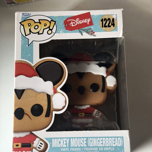 Funko Pop! Mickey Mouse Gingerbread figure used, box damaged