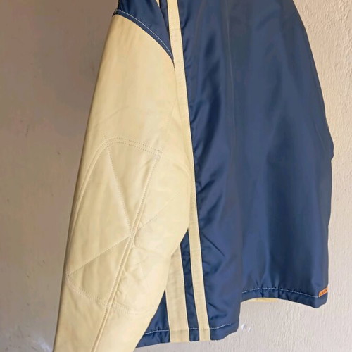 Union Mills leather jacket new, size XL, blue and beige