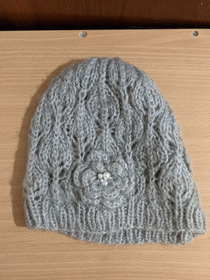 Grey knitted hat