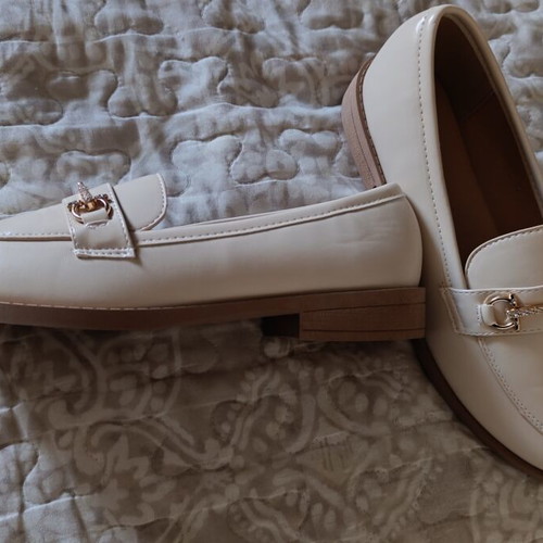Women's moccasins new, size 39, beige, narrow fit