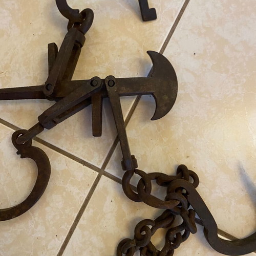 Vintage iron scale used, decorative with patina