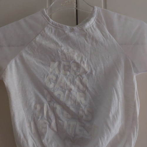 White Gelato T-shirt size 8 like new with tulle sleeves