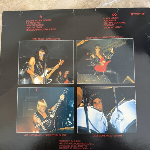 Slayer Show No Mercy original 1983 LP with Kerry King autograph