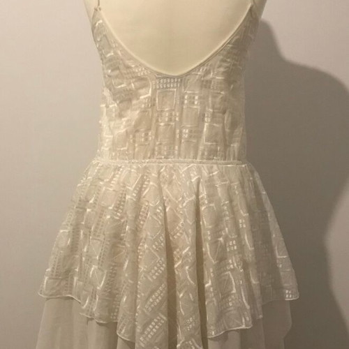 Bershka mini dress with adjustable straps, new, white-ivory, size S