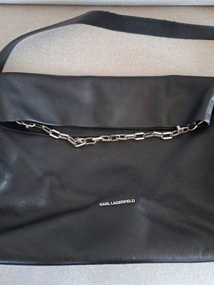 Karl Lagerfeld leather shoulder bag like new, black