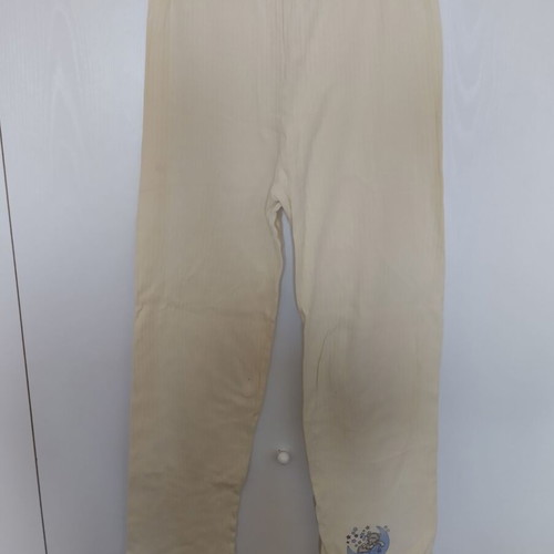 Girls' pajamas used yellow with teddy bear