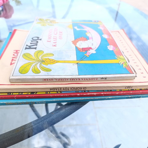 Vintage comic and satire album set used, 4 classic Greek editions 1980s