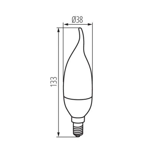 Λάμπες LED Κεράκι Φλόγα 6.5W Ουδέτερο Λευκό E14 Πακέτο 20 Καινούργιες