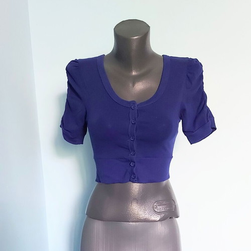 Ambiance apparel women's branded top with puff sleeves like new