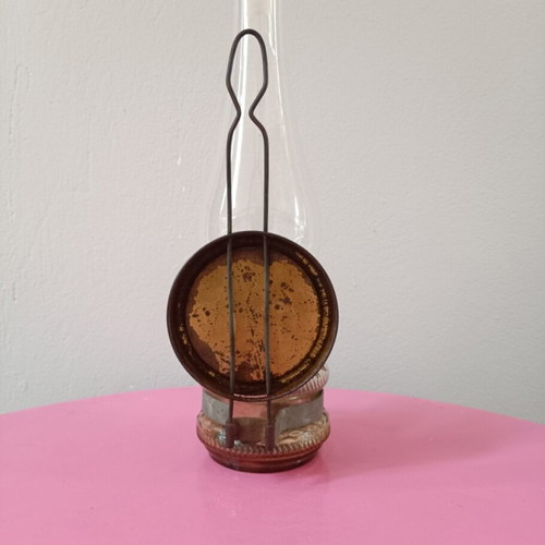 Oil lamp used with glass in good condition