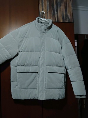 Μπουφάν ανδρικό σαν καινούργιο, άσπρο και γκρι, 2XL άνετη γραμμή