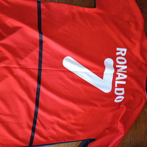 Manchester United football jersey used with Cristiano Ronaldo name