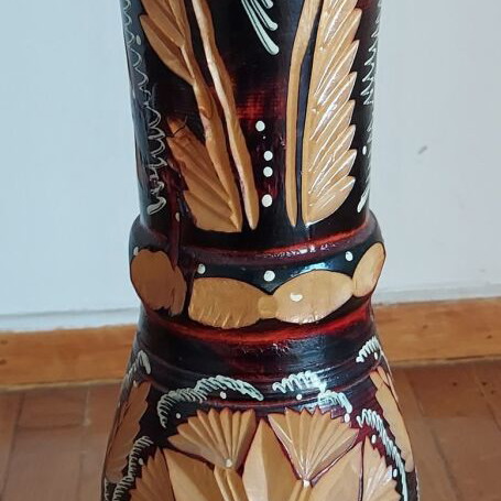 Handmade collectible wooden decorative vase like new