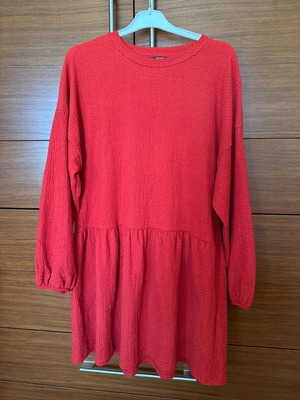Bershka red elastic dress like new