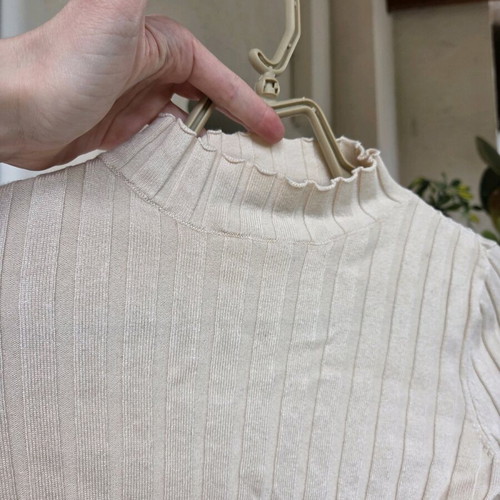 FB Sister ribbed crop top, like new, size S, beige