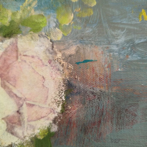 Original Acrylic Painting "Pink Roses" by M. Psiacha, Like New