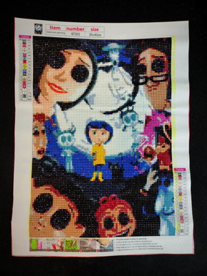 Handmade Coraline Diamond Art canvas like new
