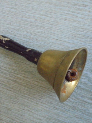 Old handbell with handle used