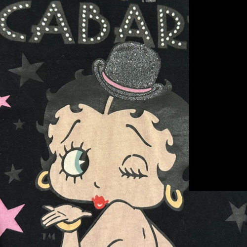 Oysho Vintage Small Black Betty Boop Top Bodysuit like new