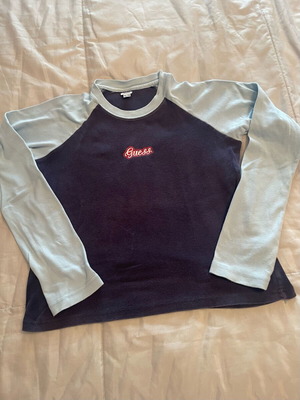 Guess γυναικείο vintage μπλουζάκι baseball μεταχειρισμένο, μπλε, μέγεθος XL