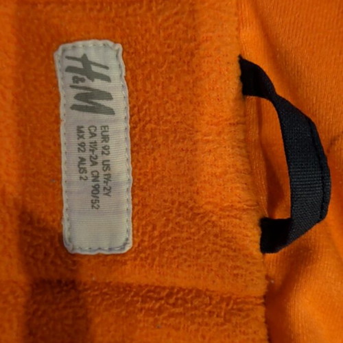 H&M jacket with fleece lining, water resistant, used, size 92 cm