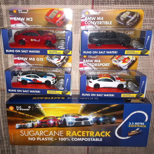 Shell collectible toy cars new with racetrack
