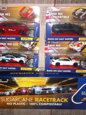 Shell collectible toy cars new with racetrack