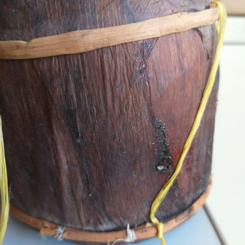 Decorative drums used, made from palm leaves