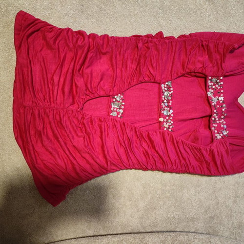 Strapless top used, size M, pink