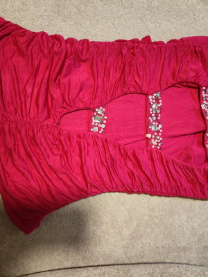 Strapless top used, size M, pink