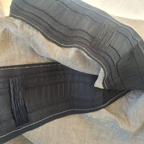 Cotton curtains gray, like new, set of two panels 1.46x2.94 m each