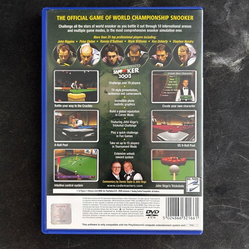 World Championship Snooker 2003 PS2 game like new