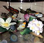  Υπέροχη συλλογή από πορσελάνινα λουλούδια και πεταλούδες (Capo Di Monte)