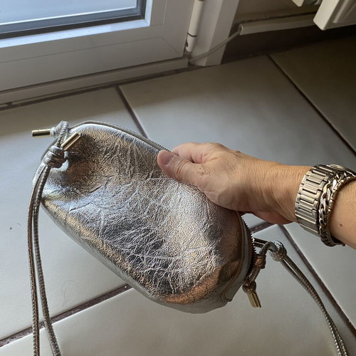 Zara crossbody bag new, silver with adjustable long strap
