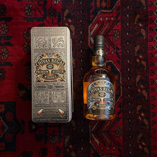 Chivas Regal 12 years sealed in collectible tin box new