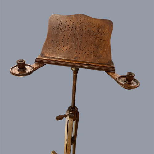 Ecclesiastical Victorian Music Stand used, 19th century solid wood