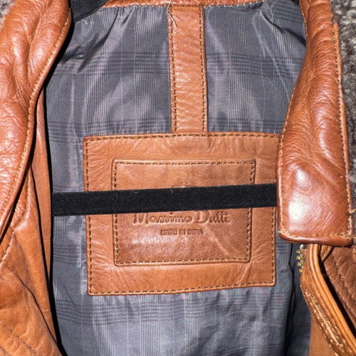 Bomber 100% leather Massimo Dutti like new, brown