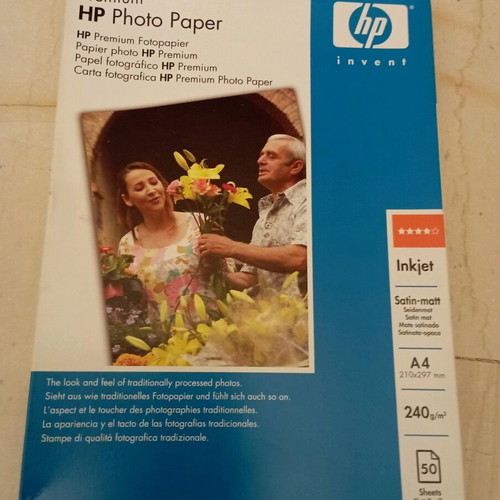 HP Premium photo paper A4 satin-matt finish new