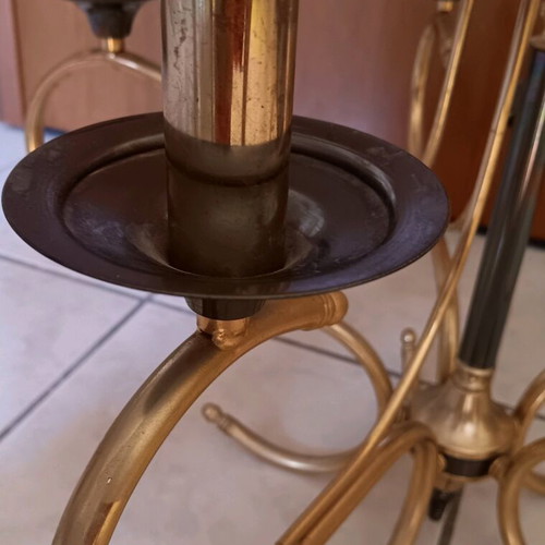 Vintage metal ceiling chandelier used with 5 lamp holders