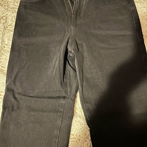 Zara women's black high-rise straight jeans like new, size L