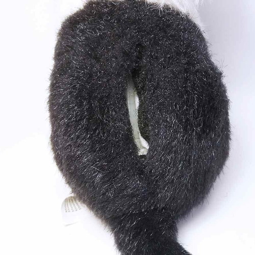 Plush cat black and white used Happy People